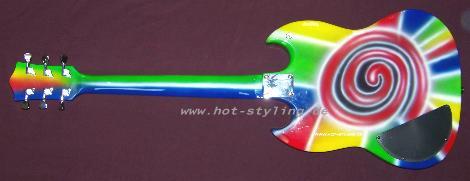 Gitarre SG bunt hinten